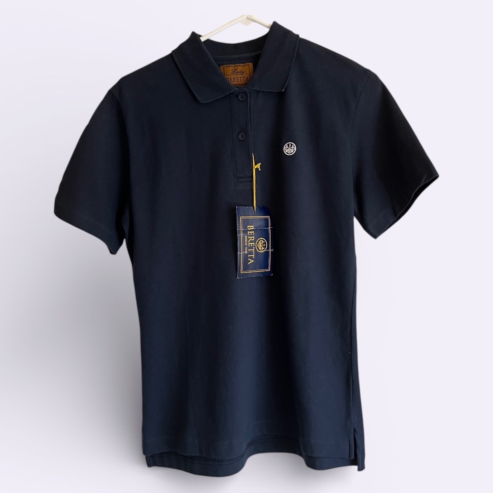 Lady Beretta Women's Navy Polo Shirt Size Large NWT